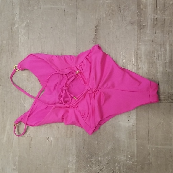 💕TRINA TURK💕 Monaco Convertible One Piece Swimsuit ~ Pitaya Pink 12 NWT - Picture 7 of 13